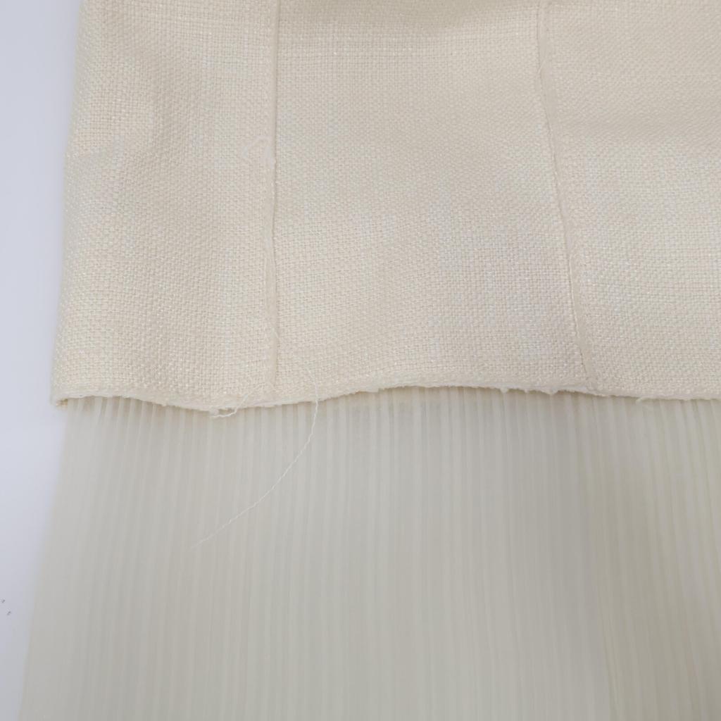 BOSS Ivory sheer pleated belted sleeveless one-piece dress 44 off whiteUsed