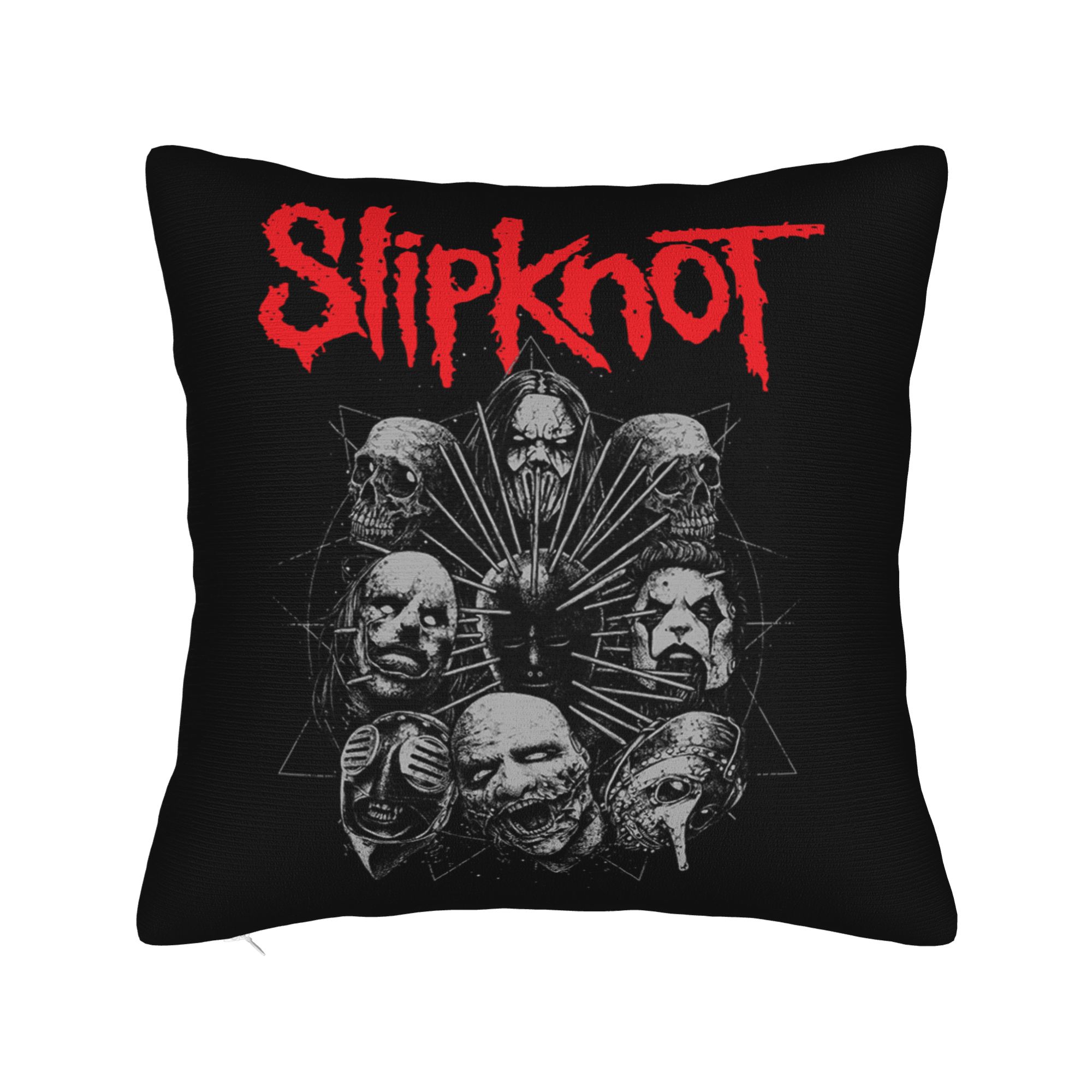 Slipknot металлический рок-бэнд музыка Печатная наволочка Чехол для подушки металлический бэнд музыка Чехлы для подушек Квадратные Различные размеры 12x12in 30X30cm