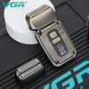 New VGR 642 3-in-1 Metal Retro Engraved Hair Clipper Set for Men Deep Cleaning, Smart LED Digital Display, Electric Trimmer & Waterproof Shaver