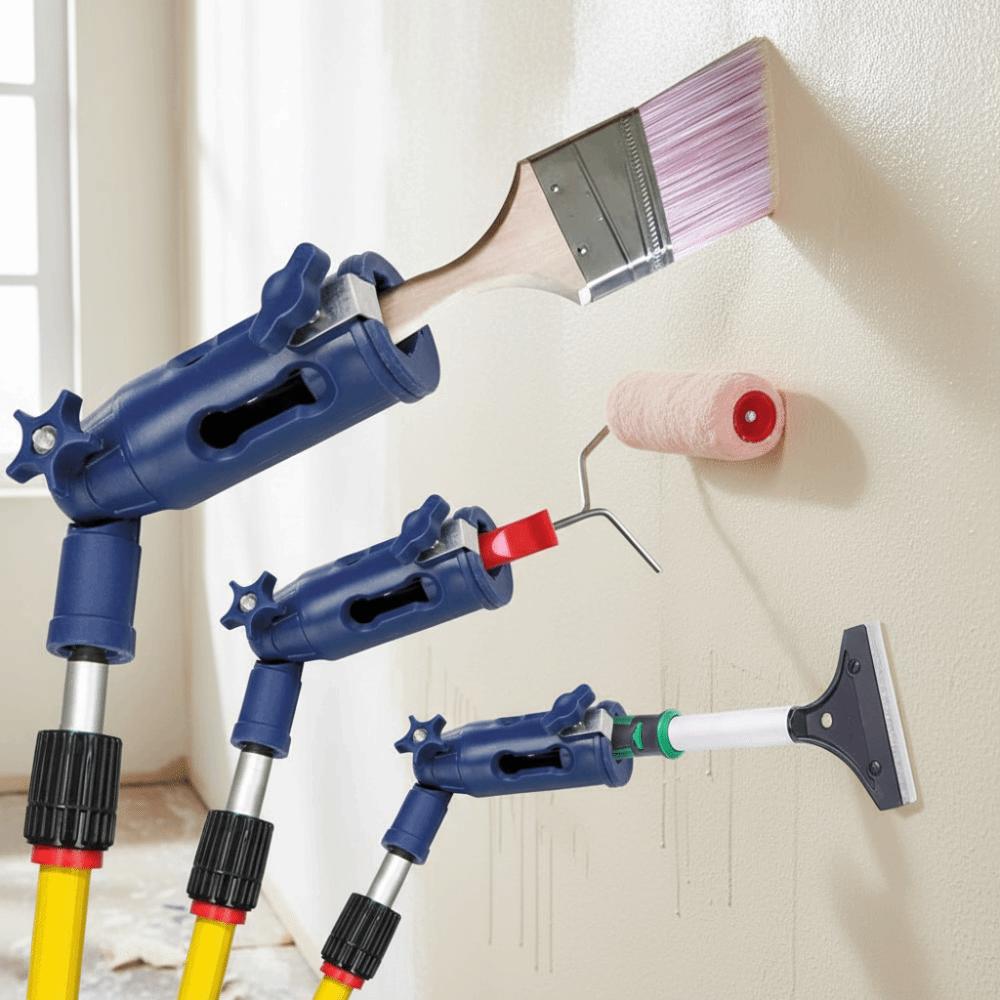 Multi-Angle Paint Brush Extender Valve Fixed Paint Roller Clamp Universal Paint Brush Clip Wall