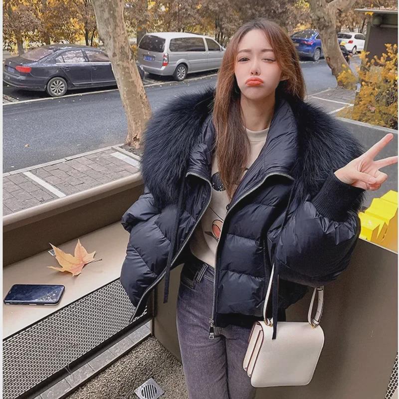 Geacă scurtă de puf pentru femei 2023 - Puf de rață high-end la modă