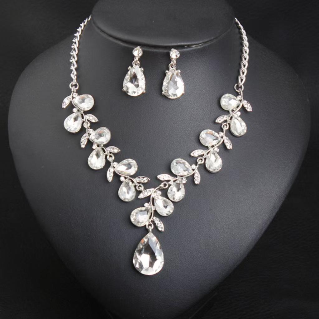 

Элегантный европейский и американский свадебный набор ожерелий - Свадебные ювелирные аксессуары из двух частей