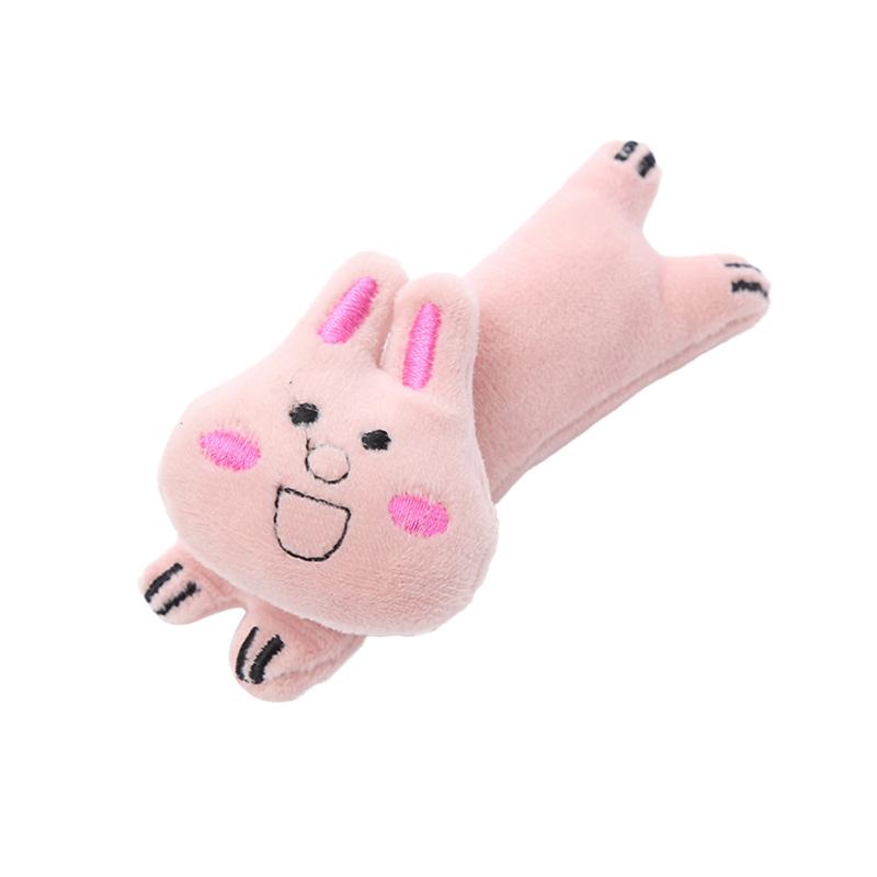 Милая мягкая кошка, плюшевая кукла с кошачьей мятой, игрушки, мультяшная большая голова, кошка, олень, кролик, форма, против укуса Pink bunny