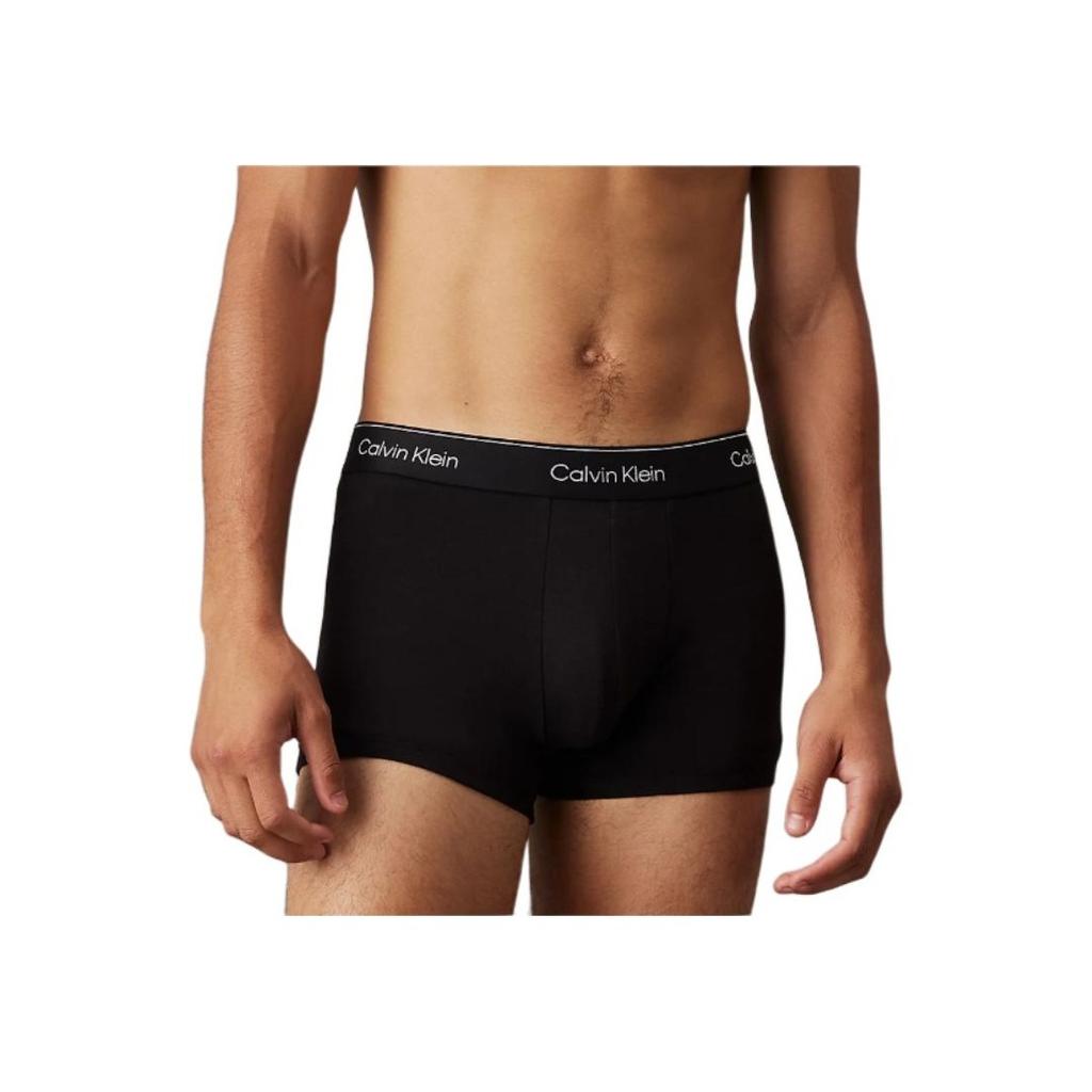 Calvin Klein Comfortable Mid-Rise Boxer Briefs With Logo Jacquard Belt Men Underwear Black 000NB3963A-TM6