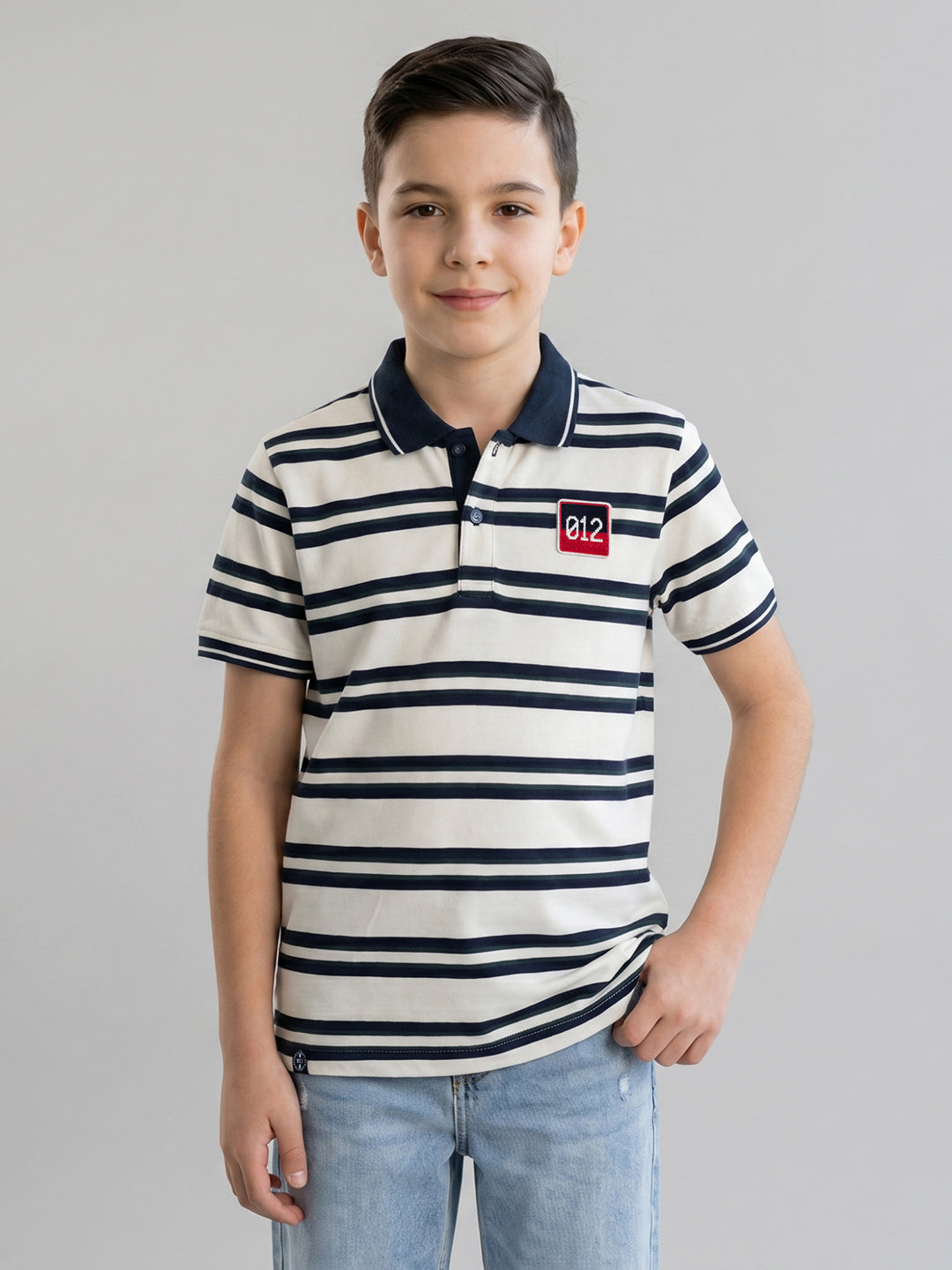 Monte Carlo Boy Regular Fit Navy Blue Tshirt 4-5 Years темно-синий