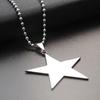 Titanium Stainless Steel Star Pendant Necklace Creative Star Men/Women Gift Party Jewelry