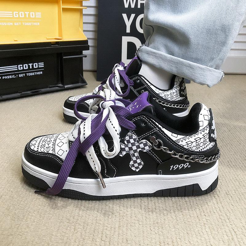 New Versatile China-Chic Super Fire Couple Skateboarding Shoes Wear resistant Lightweight Casual Shoes Student Sneakers