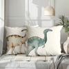 Jurassic Dinosaur Theme Digital Printing Pillow Cover Short Plush Suitable Living Rooms Bedrooms Sofas Throw Cushion Cover
