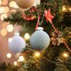M-Modern-12PCS Velvet Christmas Ornaments Ball Flocked Plastic Shatterproof Xmas Ball Holiday Party Hanging Decorations
