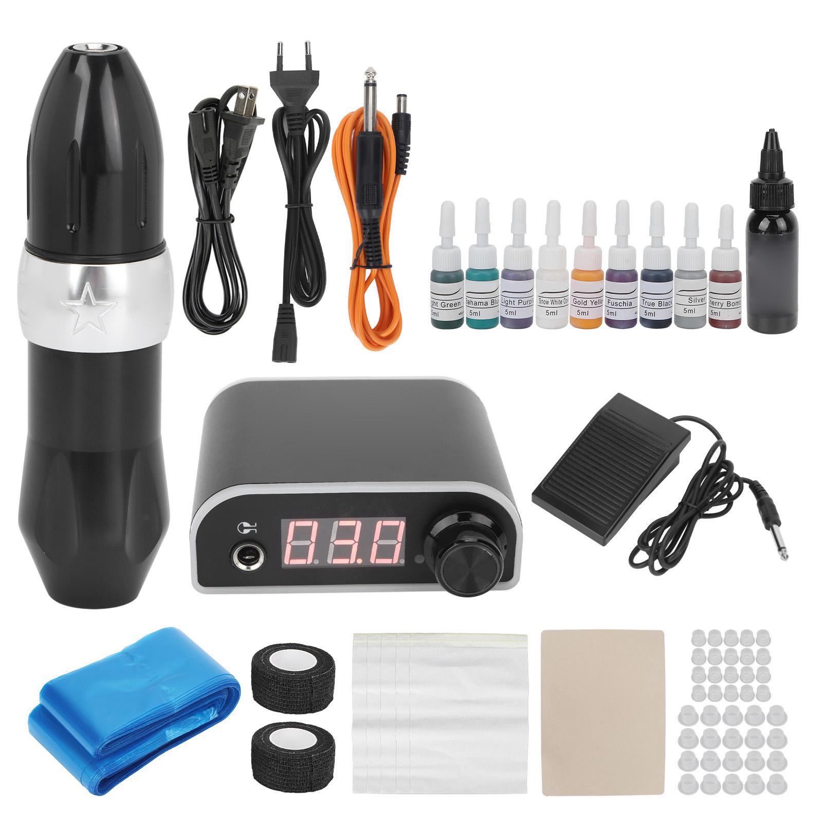 

Rotary Tattoo Pen Kit Tattoo Power Supply Practice Skin Complete Tattoo Tool Tool для начинающих (100‑