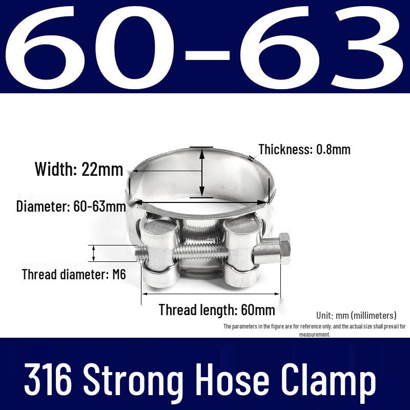 316 Stainless Steel European-Style Thickened Single Head Hose Clamp