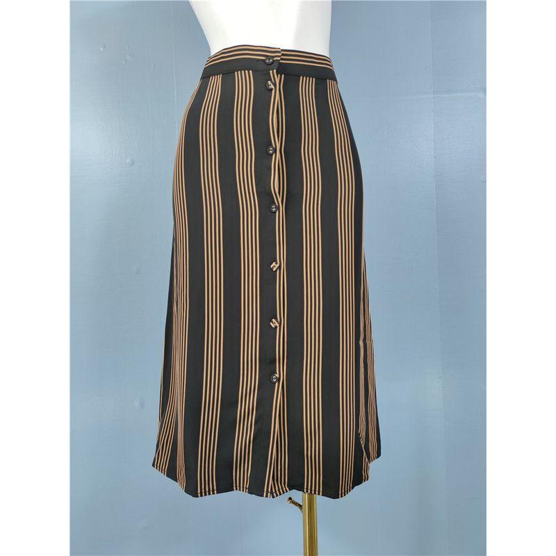 

Экспорт Одиночный H Домашний Желтый и Черный Полосатый Контрастный Цвет Высокая Талия Передняя Пуговица Элегантная Юбка Ниже Колена Юбка А-силуэта Юбка-футляр Женская Юбка Yellow Black XS(34)