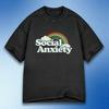 Social Anxiety T-Shirt and Kids Shirt, Funny Rainbow Graphic Tee, Vintage Y2K Aesthetic Streetwear Shirt and Kids Shirt, Unisex Top, Comfort Colors