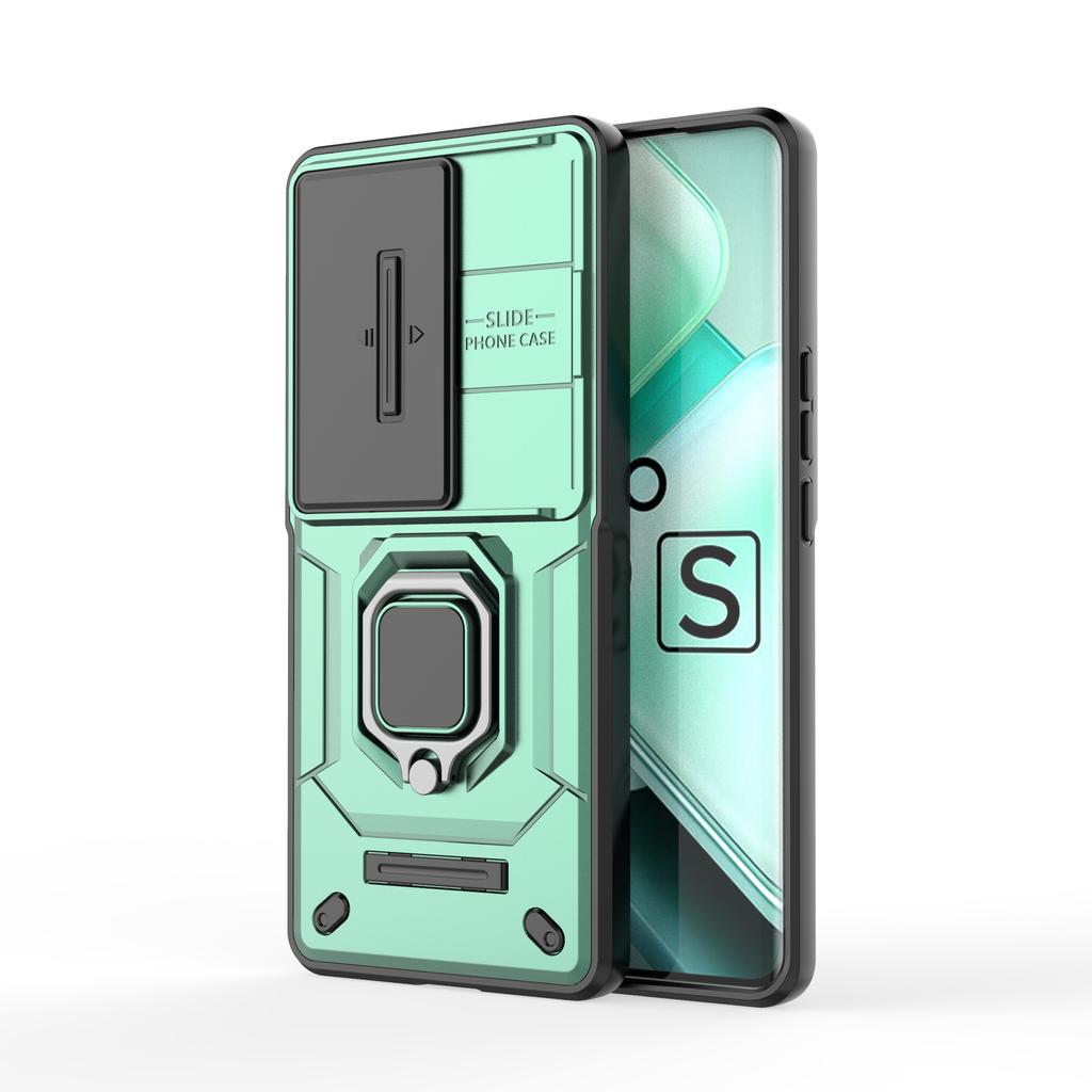 For Vivo iQOO Z9s 5G Case PC+TPU Kickstand Phone Protector with Lens Cover