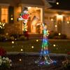 Christmas Patio Decorations, Solar-powered Christmas Snowman Lights, Warm-colored Lights