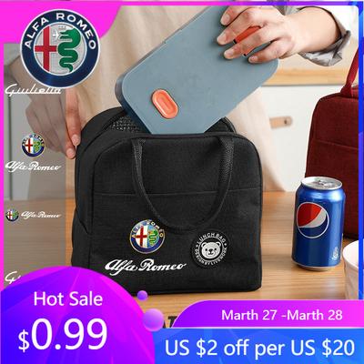 For Alfa Romeo 2026 Hot Sticker Portable Car Insulated Lunch Bag Food Picnic Bags Lunch Thermal Bag For Alfa Romeo 159 Giulietta