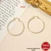European & American Minimalist High-End Copper Hoop Earrings In Light Luxury Design