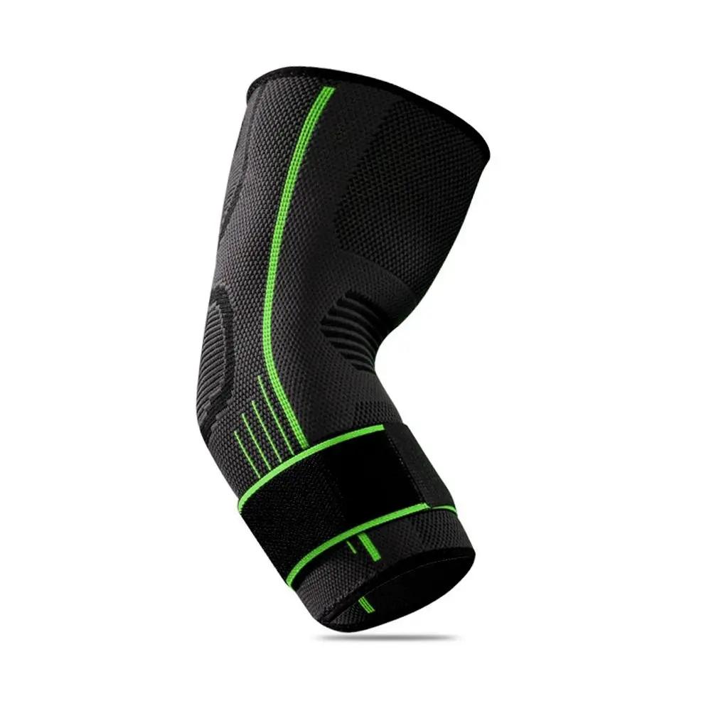 

Durable Women Men Elbow Compression Sleeve Support Brace Arm Warmers Elastic Arthritis Bandage Arm Pads Guard Sportwear XL зелений