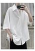 Men's Summer Ice Silk Short-Sleeve Shirt: Casual, Ascetic Style, High-End Feel