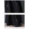 DIMANAF 2026 Spring Summer Plus Size Women Long Skirts Elastic Waist Trousers Oversize Fashion Lady Clothing Black
