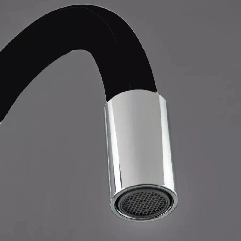 360° Rotating Flexible Hose Tap Silicone Tube Kitchen Faucet Single Handle Sink Hot and Cold Water Mixer Tap Deck Mounted