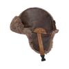 PU Pilot Bomber Hat Men Autumn Winter Warm Plush Thick Cycling Windproof Ear Protection Cap