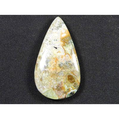 Cabujón de cristal de ágata de encaje loco natural de 20 quilates, piedra preciosa suelta de 18 x 33 mm, SK-2369