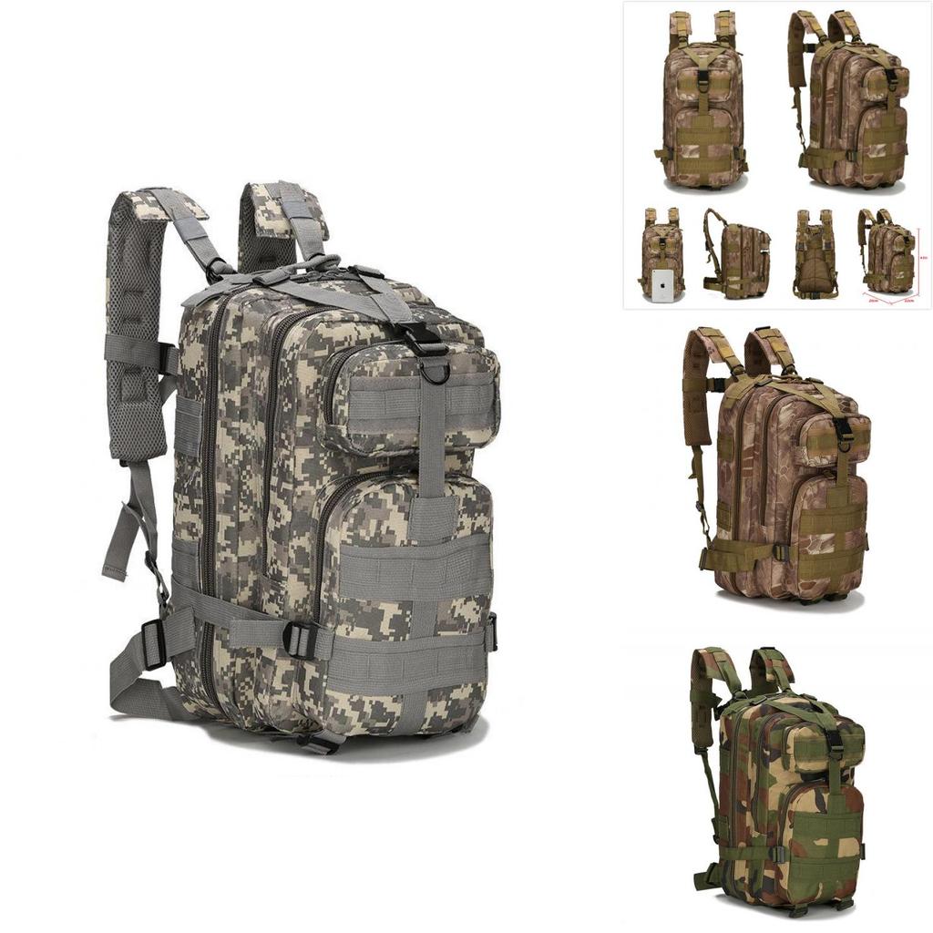 Large Capacity Outdoor Military Tactical Army Camping Hiking Backpack Rucksack With Padded Adjustable Straps