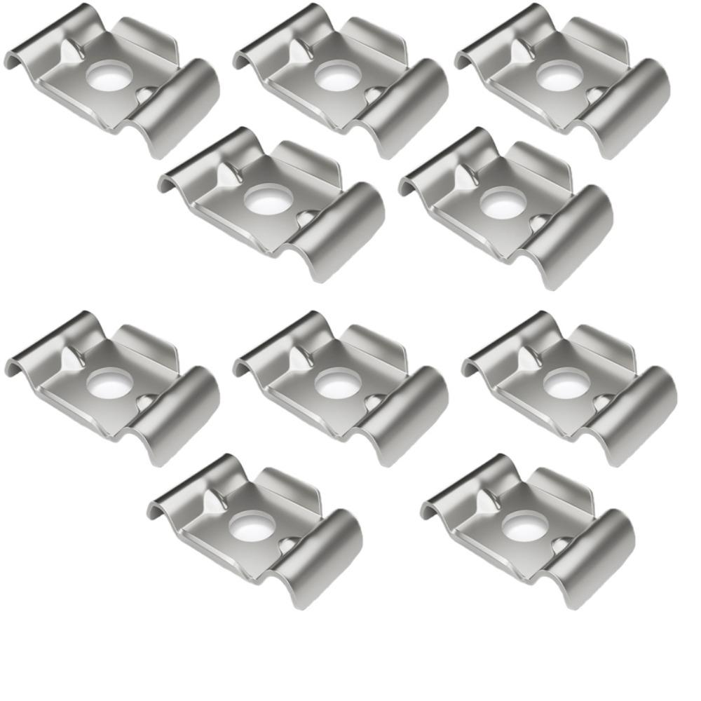 Stainless Steel Material Fence Attachment Clamps Anti-theft Design Mesh Fixing Mesh Fence Bracket Metal Bracket 10X Quantity