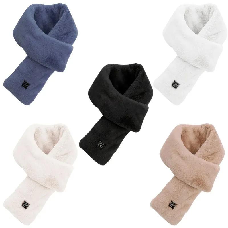 Electric Heating Scarf USB Rechargeable 3 Temperature Settings Motorcycle Neck Warmer Washable For Winter Skiing Cold Weather