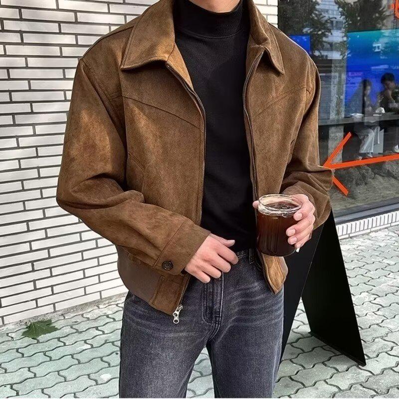 Men's Korean Style Lightweight Zipper Jacket with Lapel - Spring & Autumn Trend