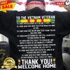 To The Vietnam Veteran Thank You Shirts