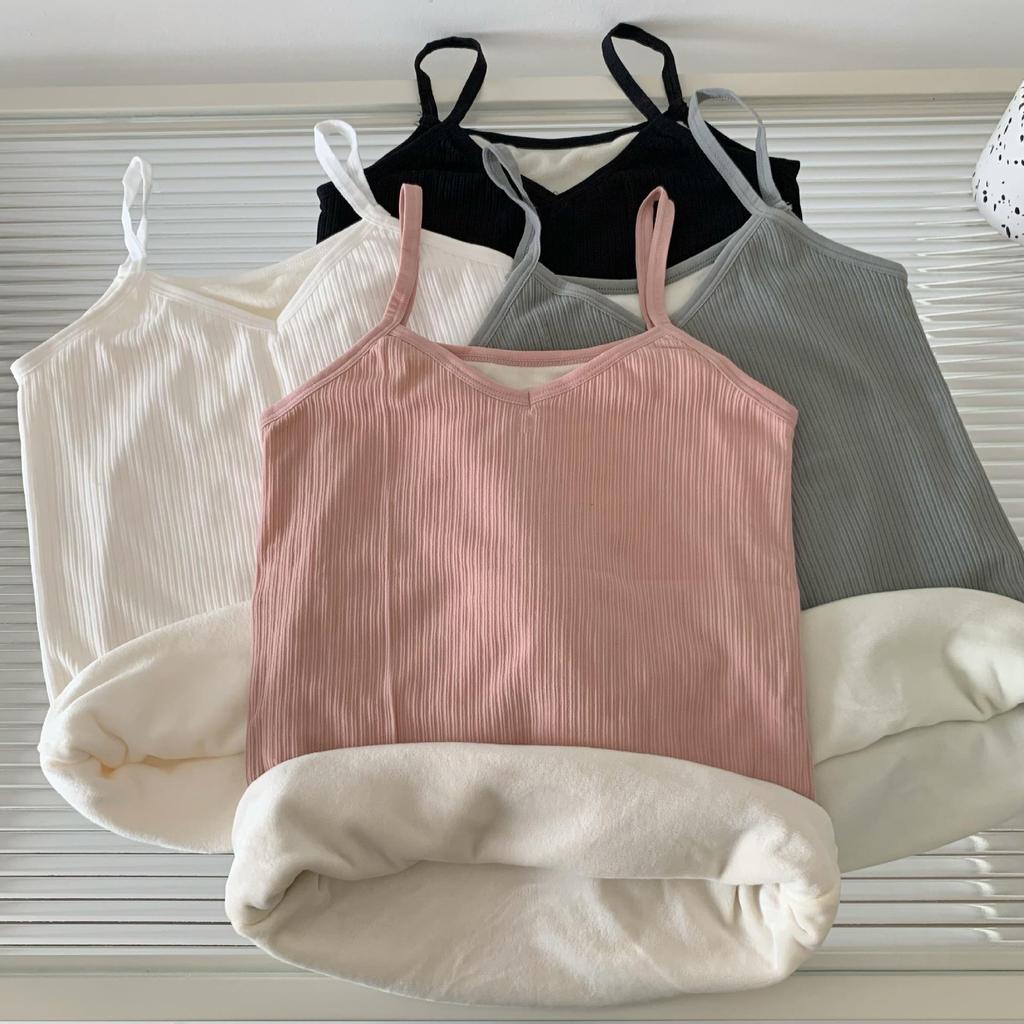 Plus Samt Verdickt Warme Weste: Schlankmachendes figurformendes Camisole für Herbst/Winter