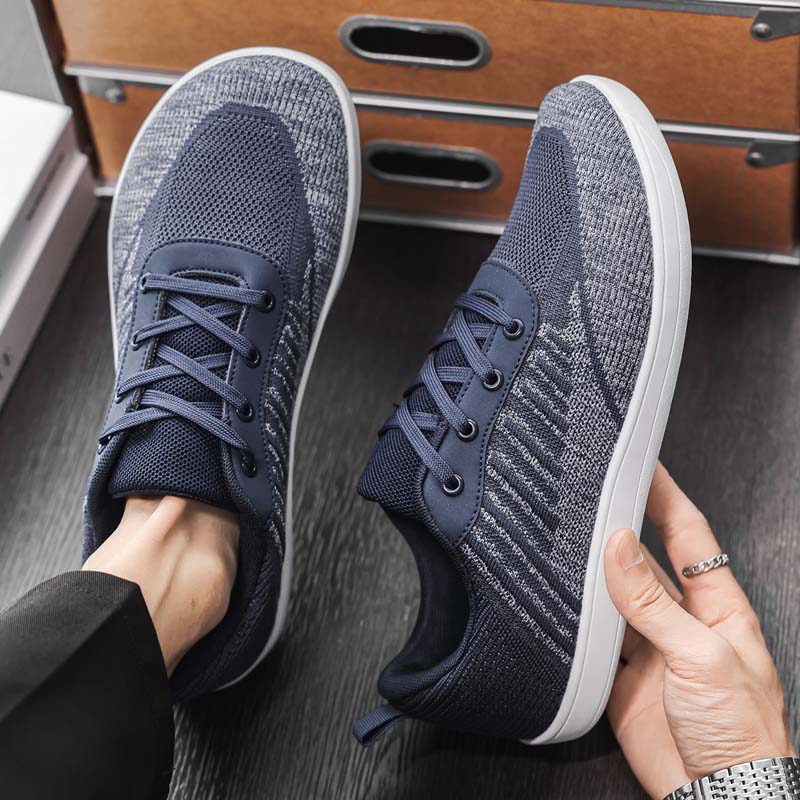 Men Barefoot Casual Flats Driving Shoes Black White Blue Wide Head Walking Shoes Yoga Fitness Shoes Large Size