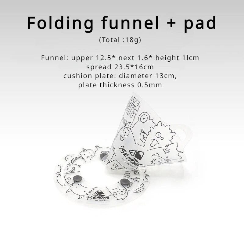 2PCS Outdoor Ultra-light Folding Cutlery Portable Bowl Dinner Plate Coffee Filter Funnel Cup Multi-purpose Combination Cutlery Set