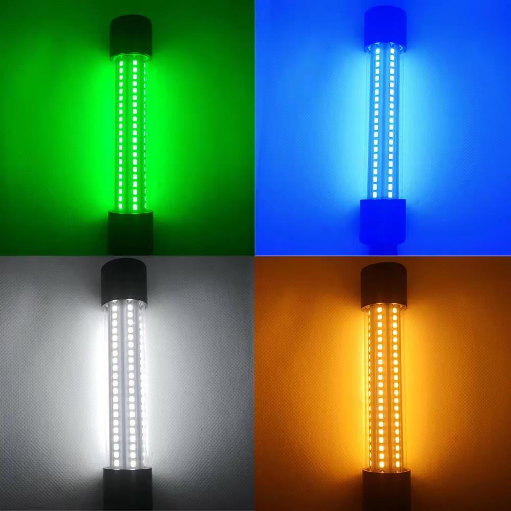 20W 12V-24V LED Fishing Lights Waterproof Underwater Fishing Lamp Submersible Boat Night Lishing Lamps Attract Squid Krill Light