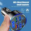 6 In 1 Car Charger Adapter Digital Display LED 4USB+2PD DC12-24V Fast Charging Cigarette Lighter Socket Multi Port for Phone