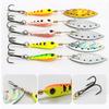 5Pcs 5.7CM/9G Fishing Lure with Spinner Blade Hook Long Casting Metal Rotating Sequin Spoon Spinnerbait Bass Pike Walleye Fishing Accessories