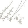 Boutique Jewelry Set Dragonfly Pendant Necklace Bracelet Earrings