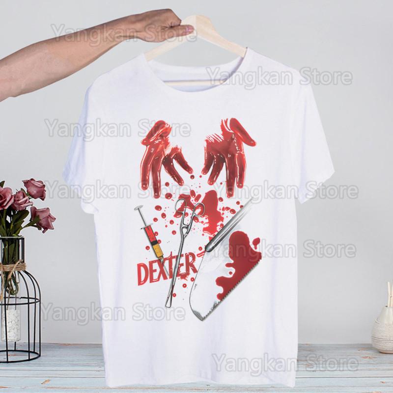Dexter Morgan Tshirts Men Fashion Summer t-shirts Tshirt Hip Hop Girl Top Tees streetwear Harajuku Funny