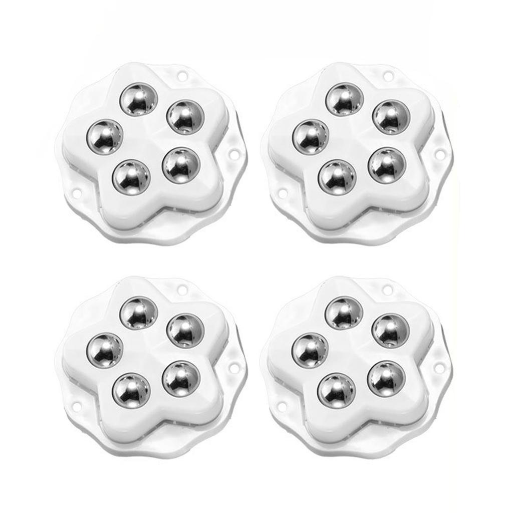 4Pcs Self Adhesive Casters Wheel 360 Degree Rotation Sticky Pulley Sliders Appliance Rollers for Kitchen Appliances