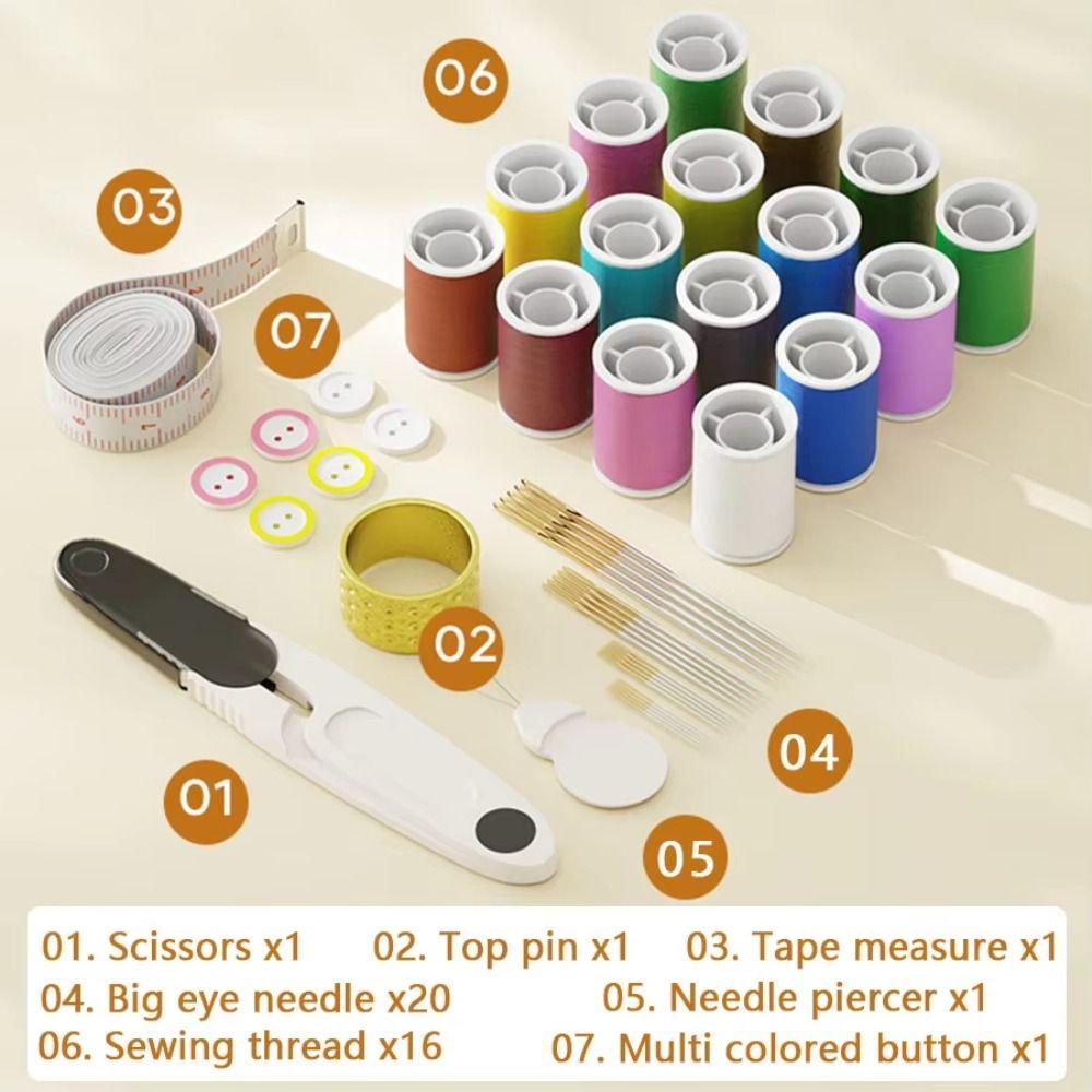 Practical Magnetic Sewing Box Set Double-layer Magnetic Sewing Kit  Hand Sewing Tools