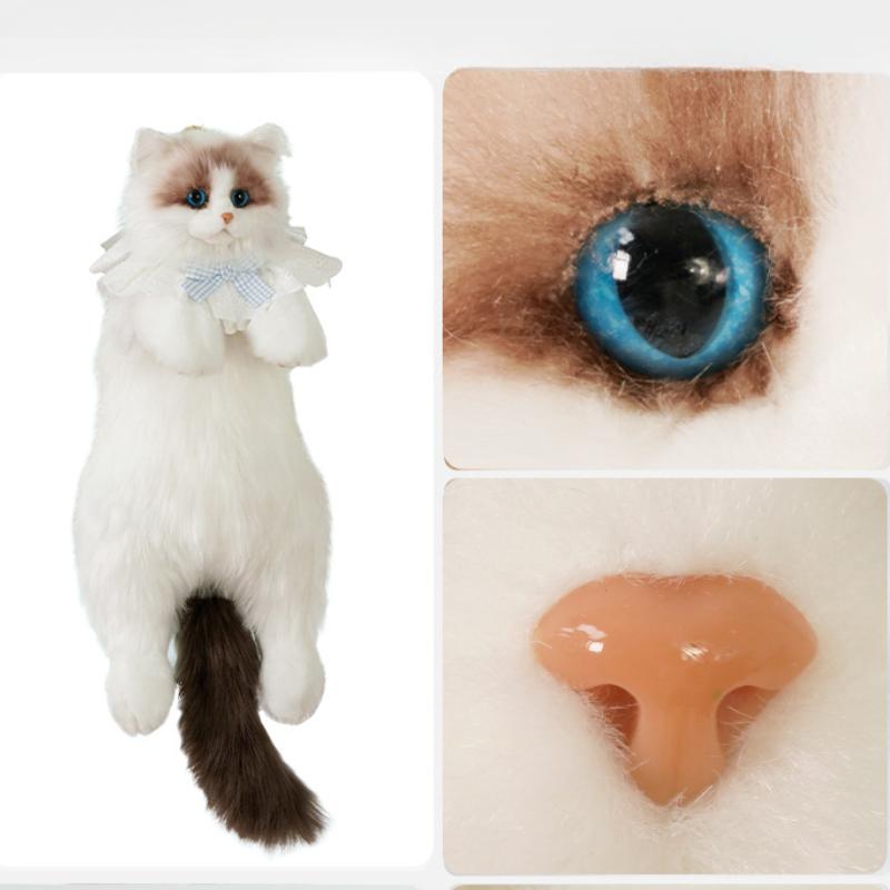 Cute Stuffed Cat Doll Backpack Animal Shaped Plush Cat Backpack for Boys Girls Children School Bag Anniversary Birthday Gift