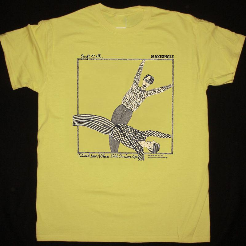 Soft Cell Band Album Tainted Love Yellow T Shirt Full Size S-5XL Unisex T-Shirt S