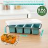 Plateau Congélateur pour Cubes de Bouillon avec Couvercle Libération Facile Récipient de Congélation Récipients pour Congélateur de Soupe pour Sauce Bouillon Riz Liquide Restes