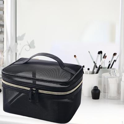 Mesh Makeup Cosmetic Bag Carrying Pouch Travel Toiletry for Essential Office Friend Family