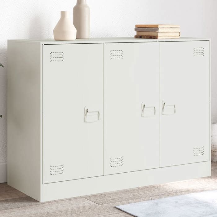 VidaXL Buffet White 99x39x73 Cm Steel, Cabinet, Sideboard, Storage Cabinet, Cabinets, Cupboard, High Buffet, 841726