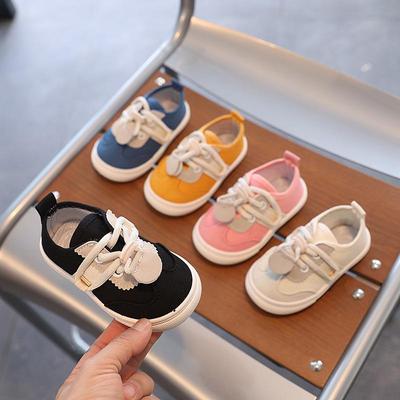 Sapatos Slip-On de Lona de Sola Macia Sólida para Crianças Pequenas
