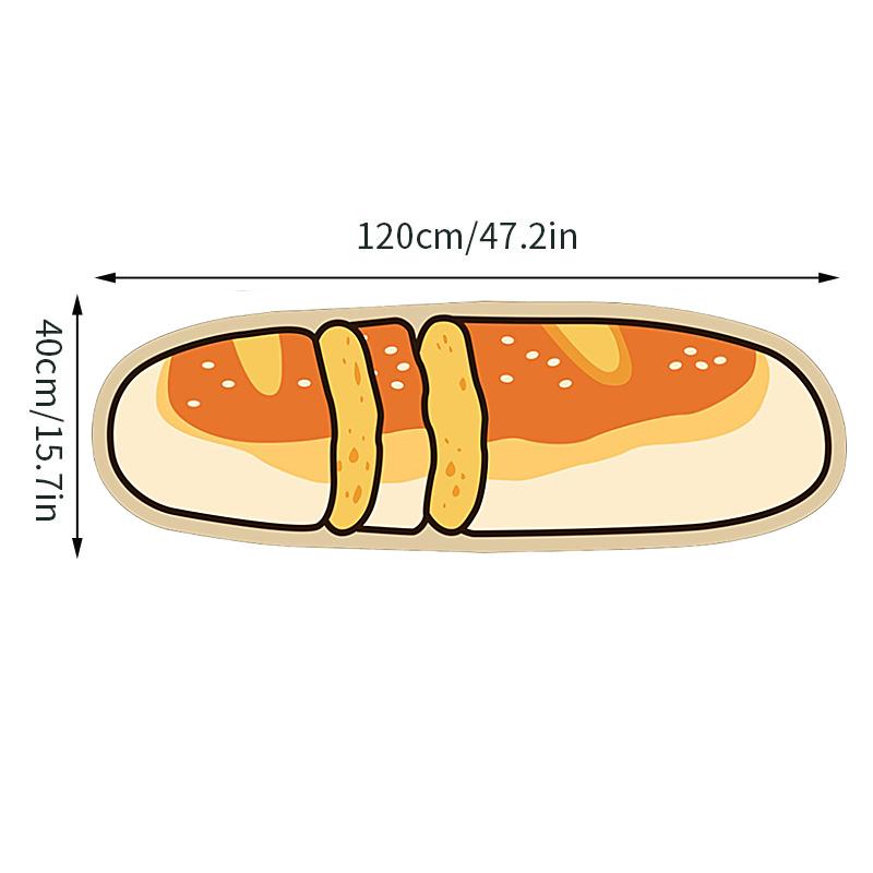 Cartoon Brot Küche Boden Matte Anti Slip Kawaii Küche Teppich Wohnzimmer Schlafzimmer Eingang Fußmatte Hause Schlafsaal Dekor Tapis