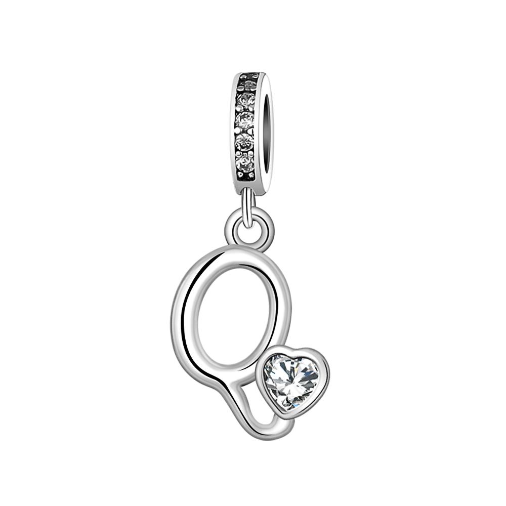 New 26 AZ Letter S925 Sterling Silver Small Letter Pendant Suitable for Original  Bracelet Necklace DIY Jewelry Pendant